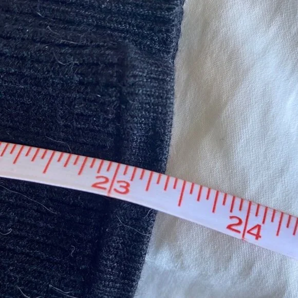 Black w White Stripes Stretchy Mock Turtleneck Sweater - Picture 5 of 6